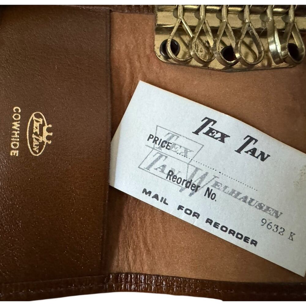 TexTan Leather 6 Key Kaddy Brown‎ USA Made Cowhide Kaspar Texas Vintage Holder